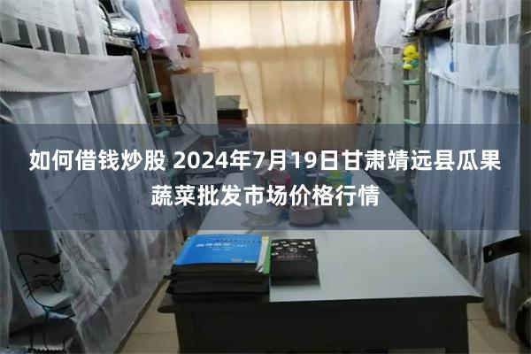   如何借钱炒股 2024年7月19日甘肃靖远县瓜果蔬菜批发市场价格行情