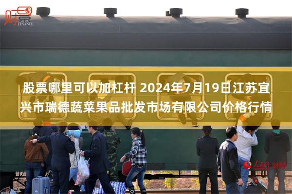   股票哪里可以加杠杆 2024年7月19日江苏宜兴市瑞德蔬菜果品批发市场有限公司价格行情