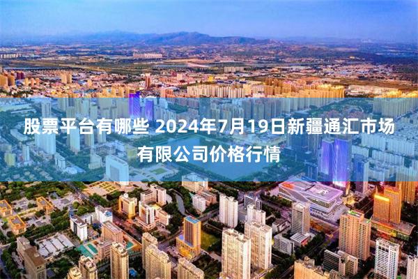   股票平台有哪些 2024年7月19日新疆通汇市场有限公司价格行情