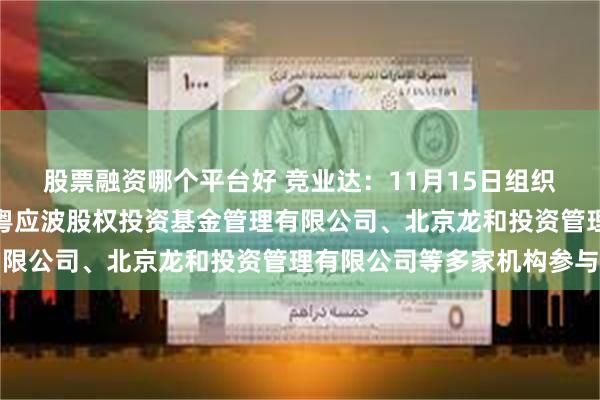 股票融资哪个平台好 竞业达：11月15日组织现场参观活动，深圳南粤应波股权投资基金管理有限公司、北京龙和投资管理有限公司等多家机构参与