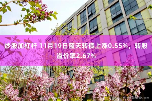 炒股加杠杆 11月19日蓝天转债上涨0.55%，转股溢价率2