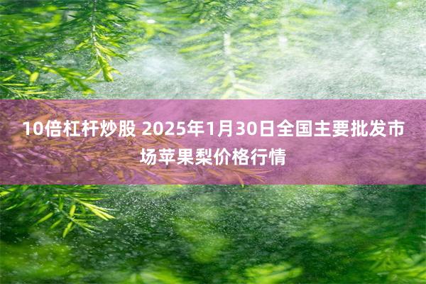 10倍杠杆炒股 2025年1月30日全国主要批发市场苹果梨价格行情