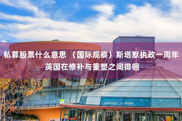 私募股票什么意思 （国际观察）斯塔默执政一周年 英国在修补与
